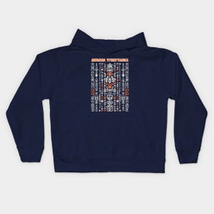 Ukrainian Modern Embroidery with Elements of Ancient  Runes Kids Hoodie
